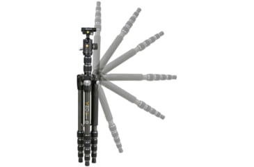 Image of Vanguard 265HCPB 4 in 1 Tripod w/ Ball Head, Pan Handle, Monopod, Black, VEO3T265HCBP