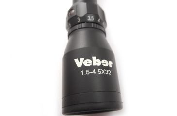 Image of Veber VPOI 1.5-4.5x32mm LightMaster Series Rifle Scope w/ Duplex Reticle, 1 in Tube, SFP, Black, GSKOVPOI154532