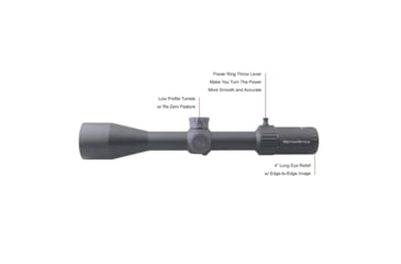 Image of Vector Optics Marksman Rifle Scope, 6-26x50mm, First Focal Plane, 30mm Tube, VPA-MF Non-Illuminated Reticle, 6061-T6, Matte/ Dark Silver Finish, Black, SCFF-26