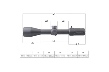 Image of Vector Optics Marksman Rifle Scope, 6-26x50mm, First Focal Plane, 30mm Tube, VPA-MF Non-Illuminated Reticle, 6061-T6, Matte/ Dark Silver Finish, Black, SCFF-26