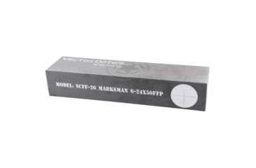 Image of Vector Optics Marksman Rifle Scope, 6-26x50mm, First Focal Plane, 30mm Tube, VPA-MF Non-Illuminated Reticle, 6061-T6, Matte/ Dark Silver Finish, Black, SCFF-26