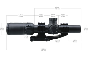 Image of Vector Optics Mustang Rifle Scope, 1-4x24mm, 30mm Tube, FFP, Etched Glass M-4RD Reticle, Matte, Black, SCFF-36