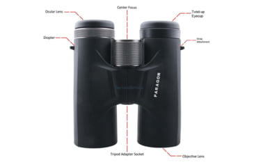 Image of Vector Optics Paragon Binocular, 10x42mm, Roof Prism, Black, SCBO-04