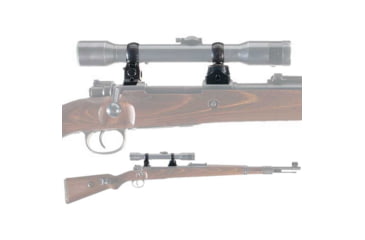 Image of Vector Optics Turret Mount Rings, 1in Tube, Karabiner K98, 41mm Height, 45 Steel, Black, SCSR-07