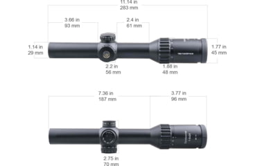 Image of Vector Optics Continental x6 1-6x24 30mm Tube LPVO Fiber Rifle Scope, Second Focal Plane