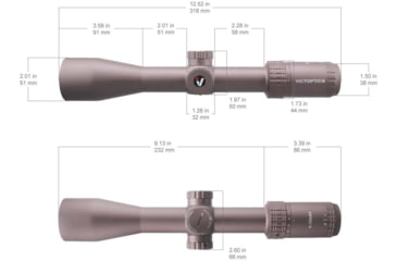 Image of Vector Optics Victoptics S4 Rifle Scope, 4-16x44mm, 30mm Tube, FFP, MDL Wire Reticle, Coyote FDE, Black, OPSL26