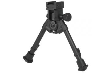 Image of Versa-Pod 180-MZ-251 All Steel Tactical Picatinny Rail Prone Bipod, Black, 180-251