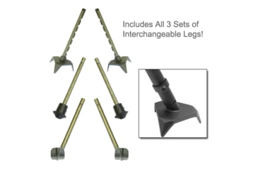 Image of Versa-Pod 300 Series BattlePack Bipod Pan Tilt with Pouch, 7-9in, Black, 360-923