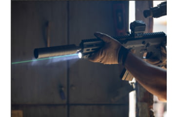 Image of Viridian Weapon Technologies 4LUX 2K w/ Green Laser, Angled Foregrip, MLOK, 2000 Lumens, Black, 912-0090