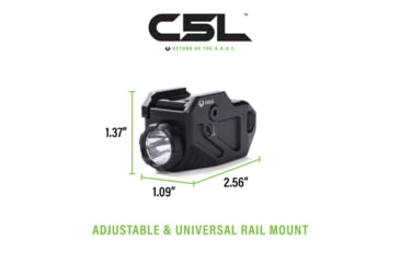 Image of Viridian Weapon Technologies C5L Custom 580 Lumen LED Green Laser Tactical Light w/ INSTANT-ON &amp; SafeCharge Power Bank, Lithium Ion, Black, 930-0058