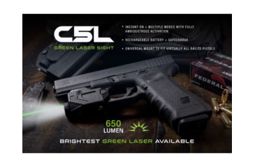 Image of Viridian Weapon Technologies C5L Universal Green Laser and 650 Lumen Tactical Light w/ Rechargeable Battery, INSTANT-ON and SafeCharge Power Bank, FDE, 930-0055