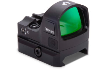 Image of Viridian Weapon Technologies RFX-15 1x21mm Micro Green Dot Sight, Shield Mounting Pattern, Black, Small, 981-0019