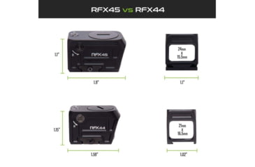 Image of Viridian Weapon Technologies RFX44 Compact Green Dot Reflex Sight, 5 MOA Green Dot Reticle, RMR Adapter, Black, 981-0107