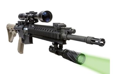Image of Viridian Weapon Technologies V310 Long Range LED Illuminating Flashlight w/ Motorized Zoom and Universal Mount, Battery, Charger and Remote Switch, Green Beam, 980-0013