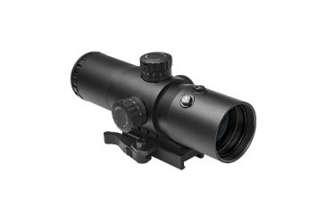 Image of VISM CBT Series 3.5X40 Prismatic Scope/Built In Red Laser/Blue Ill./Mil Dot/Green Lens, BLACK VCBTREM3540G