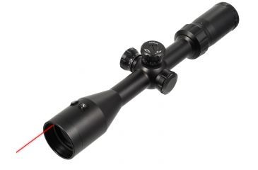 Image of Vism 3-9X42 Rifle Scope With Integrated Red Laser/Black with Mil-Dot Reticle VSFLRBM3942G