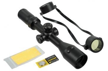 Image of Vism 3-9X42 Rifle Scope With Integrated Red Laser/Black with Mil-Dot Reticle VSFLRBM3942G