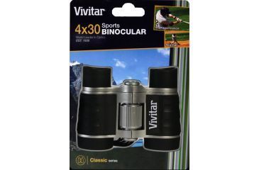 Image of Vivitar 4x30 Compact Roof Prism Binoculars - Case and Strap Clamshell VIV-CS-430