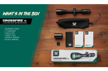 Image of Vortex Crossfire HD 4-12x44 mm 1 in Tube, Second Focal Plane, WideRange Plex MOA, Black, 13.4, 20.7oz, CFR-41202