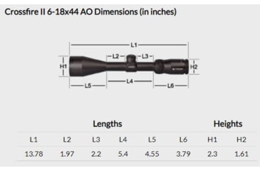 Image of Vortex Crossfire II AO 6-18x44mm Rifle Scope, 1in Tube, Second Focal Plane, Black, Hard Anodized, Red Dead-Hold BDC Reticle, MOA Adjustment, CF2-31033