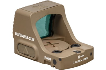 Image of Vortex Defender-CCW 1x25mm Micro Reflex Red Dot Sight, 3 MOA, Tan, DFCCW-MRD3-T