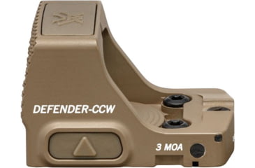 Image of Vortex Defender-CCW 1x25mm Micro Reflex Red Dot Sight, 3 MOA, Tan, DFCCW-MRD3-T