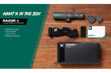 Image of Vortex Razor HD 13-39x56 Spotting Scope, Straight, Green, RS-56S