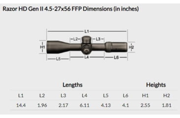 Image of Vortex Razor HD Gen II 4.5-27x56mm Rifle Scope, 34mm Tube, First Focal Plane, Stealth Shadow, Hard Anodized, Red EBR-7C MOA Reticle, MOA Adjustment, Multi, RZR-42707