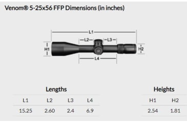 Image of Vortex Venom 5-25x56mm Rifle Scope, 34mm Tube, First Focal Plane, Black, Matte, Non-Illuminated EBR-7C MOA Reticle, MOA Adjustment, Full-Size, VEN-52501