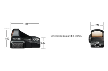 Image of Vortex Viper 1x24mm 6 MOA Red Dot Sight, CR2032 Battery, Black, VRD-6, Black, Viper Red Dot, VRD-6