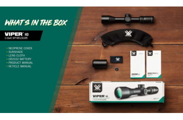 Image of Vortex Viper HD 2-10x42 Rifle Scope, 30mm Tube, Second Focal Plane, Dead-Hold BDC MOA Reticle, Black, VPR-21001