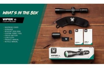 Image of Vortex Viper HD 3-15x44 Rifle Scope, 30mm Tube, Second Focal Plane, VMR-3 MOA Reticle, Black, VPR-31502