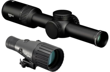 Image of Vortex Viper PST Gen II 1-6x24mm Rifle Scope, 30mm Tube, Second Focal Plane, Red VMR-2 MOA Reticle and TRYBE Optics Enhancer Rifle Scope Magnification Quadrupler