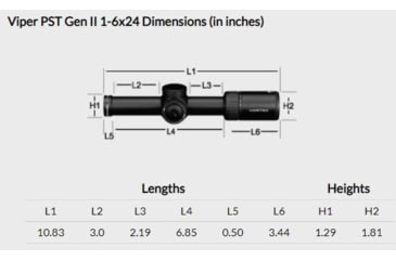 Image of Vortex Viper PST Gen II Rifle Scope, 1-6x24mm, 30mm Tube, SFP, VMR-2 MOA Reticle, Black, PST-1605
