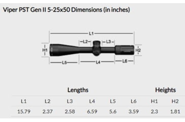 Image of Vortex Viper PST Gen II 5-25x50 mm Rifle Scope, 30 mm Tube, Second Focal Plane, Black, Hard Anodized, Red EBR-4 MOA Reticle, MOA Adjustment, PST-5251