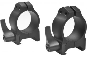 Image of Warne Maxima Steel Rings, 1in, Weaver/Picatinny, QD, Low - Matte 200LM