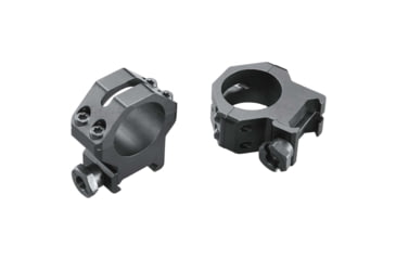 Image of Weaver 1in Four Hole Skeleton Rifle Scope Rings, High, Matte Black 48361