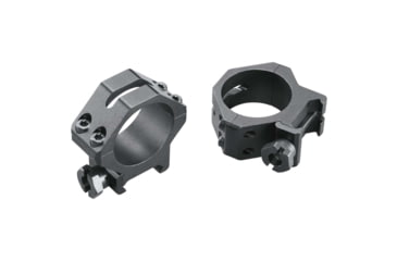 Image of Weaver 30mm Four Hole Skeleton Rifle Scope Rings, Med, Matte Black 48365