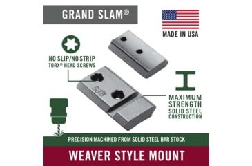 Image of Weaver Grand Slam S46 Savage 110 8-40 Rifle Scope Base, Matte Black, 48260