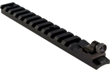 Image of Williams Gun Sight Ace In The Hole Picatinny Scope Rail For Remington 870 w/ Fiber Optic Front Sight, Black/Red 71008