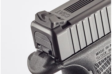 Image of Wilson Combat Battlesight Rear Sight for Glock, U-Notch, Serrated Blade, Black, 933B