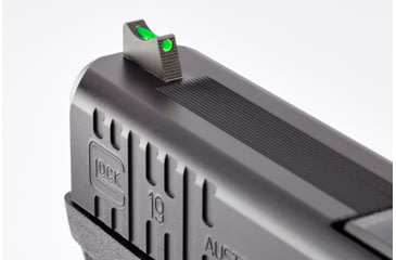 Image of Wilson Combat Vickers Elite Glock Sight Set, Black Serrated Rear, Green Fiber Optic Front, .245 in, 901BFOG245