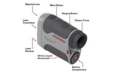 Image of Winchester Supreme Optics 6x20mm Laser Rangefinder, Black/Gray, WQ-RF-SPRM10-6x20