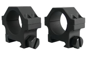 Image of Yankee Hill Machine 4-Screw Low Profile Scope Ring Set Short One Inch Weaver Matte Black