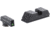 AmeriGlo Black serrated FRONT w Green tritium Lamp, Flat Black REAR, GT-5514