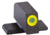 AmeriGlo Front only-Green Tritium Lamp, LumiGreen Outline FRONT .280&quot; H .140&quot; W, SG-212-280-GR