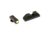 Ameriglo Glock 17-19-22-23-24-26-27-33-34-35-37-38-39 Protector Sight w/ Front Serrated Round Notch Rear, Green Tritium LimeGreenLumi Outline Front Black Re, AMGGL-354