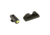 Ameriglo Glock 42 and 43 Front Serrated Round Notch Rear Sight, Green Tritium LimeGreenLumi Outline Front Black Re, AMGGL-352