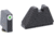 AmeriGlo Glock 5XL Tritium Night Sight Suppressor/Optics Height Sight, Green Tritium White Outline .407in front, FlatBlack .507in Rear, Fits all Glock Except 42 &amp; 43, 3XL, up to 0.341in DH, GL-482
