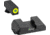 AmeriGlo Green tritium Lamp, LumiGreen Outline FRONT, Black serrated REAR, Glock Gen 5, 17,19,19x,26,34,45, GL-5701